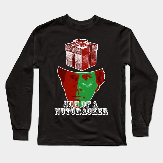 Son Of A Nutcracker Elf Quote Christmas Knit Long Sleeve T-Shirt by Angel arts